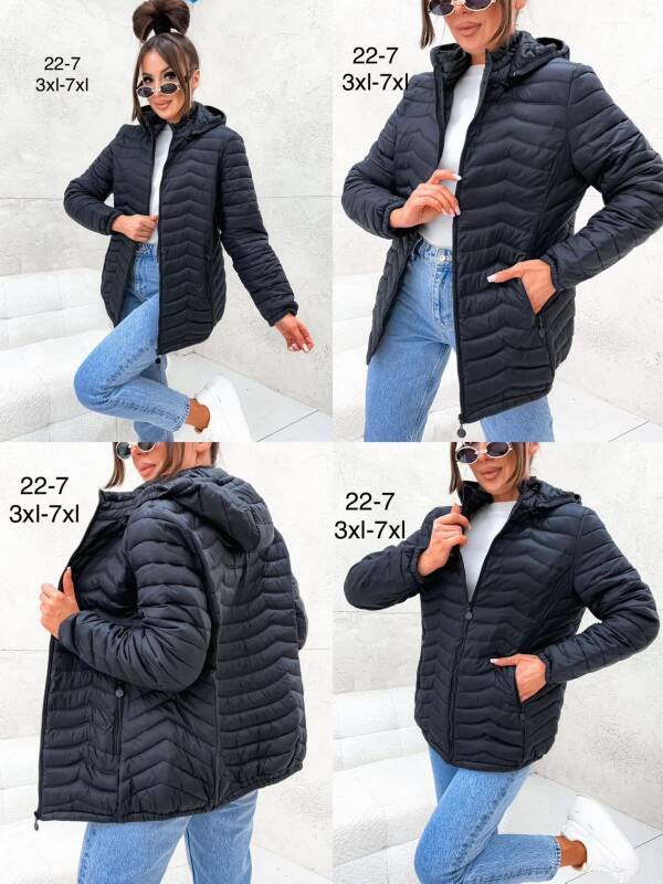 Kurtki damskie duże rozmiary Roz 3XL-7XL, 1 Kolor Paczka 5 szt